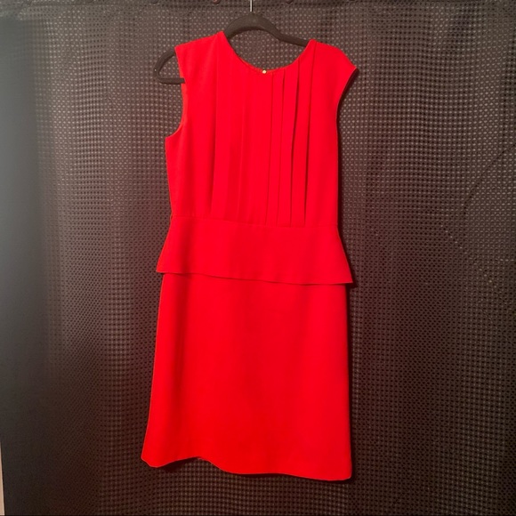 Tahari Red Dress with Belt - Picture 2 of 3
